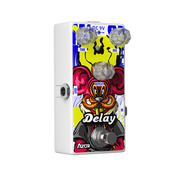 guitar pedal delay AZOR Digital Delay Guitar Effect Pedal Mouse Vintage Unique Tones Delay Pedal for Electric Guitar AP508