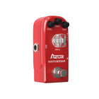 AZOR Vintage Distortion Guitar Effect Pedal with True Bypass Classical Electronic Pedal Aluminium-alloy Red AP-319