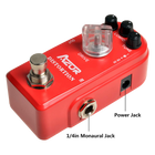 AZOR Vintage Distortion Guitar Effect Pedal with True Bypass Classical Electronic Pedal Aluminium-alloy Red AP-319