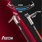 AZOR Guitar Patch Cable 6 Inch 15cm, Noise-Free Guitar Effect Pedal Cables Cord 6 Packs 1/4