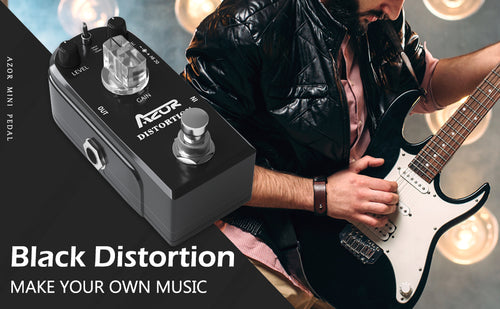 AZOR Distortion Guitar Effect Pedal 3 Modes True Bypass