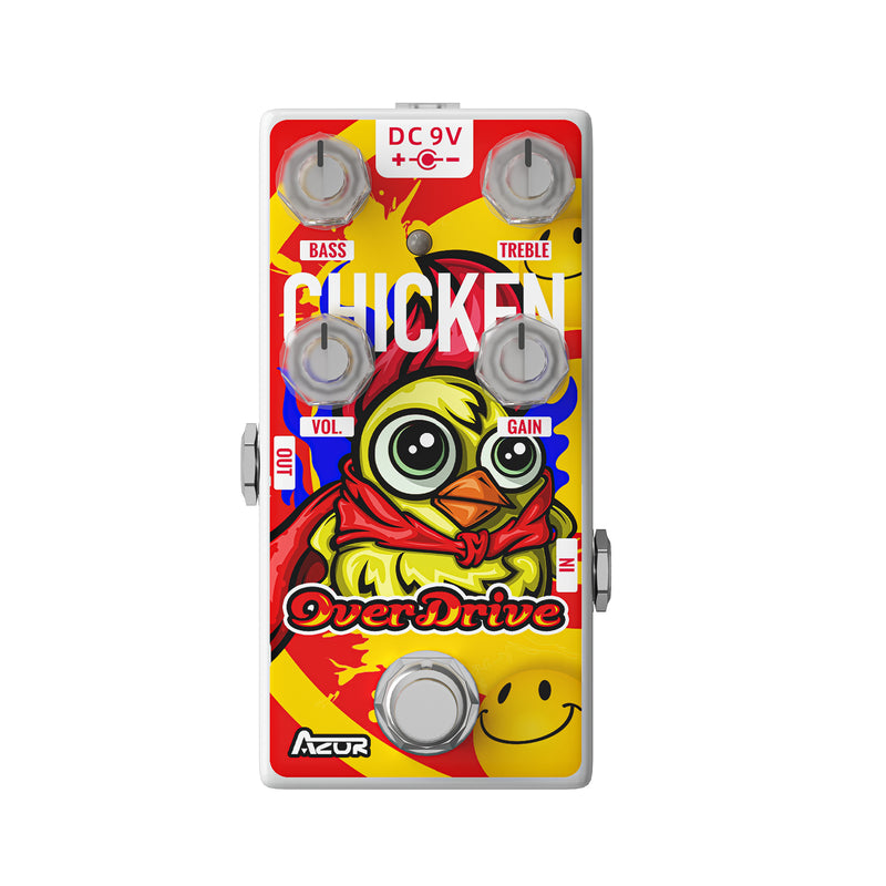 AZOR Overdrive Guitar Effect Pedal Chicken Overdrive Wide Range Drive Mini Pedal for Electric Guitar True Bypass AP505