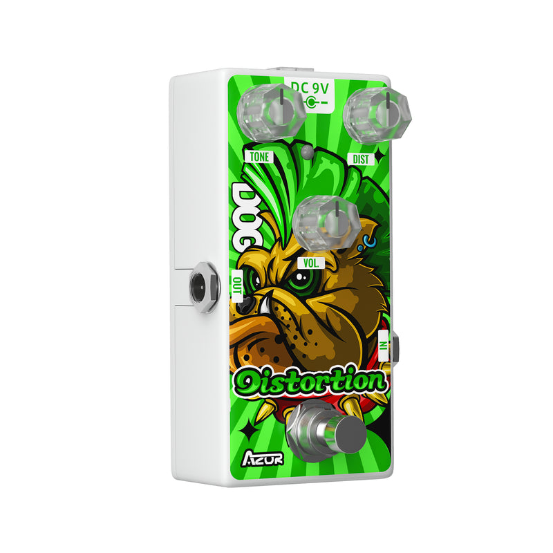 electric guitar distortion pedal AZOR Distortion Guitar Effect Pedal Rich Overtones Dog Distortion Pedal for Electric Guitar True Bypass AP507