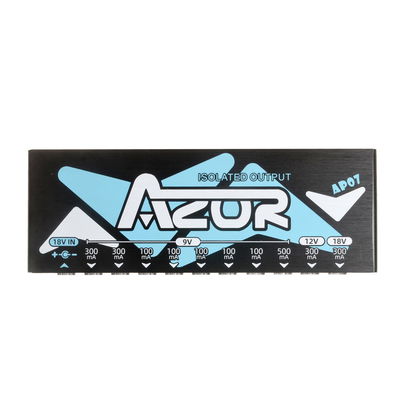 AZOR Isolated Power Supply 10 Output Pedal Power Supply 18V Isolated Pedal Power CP-207