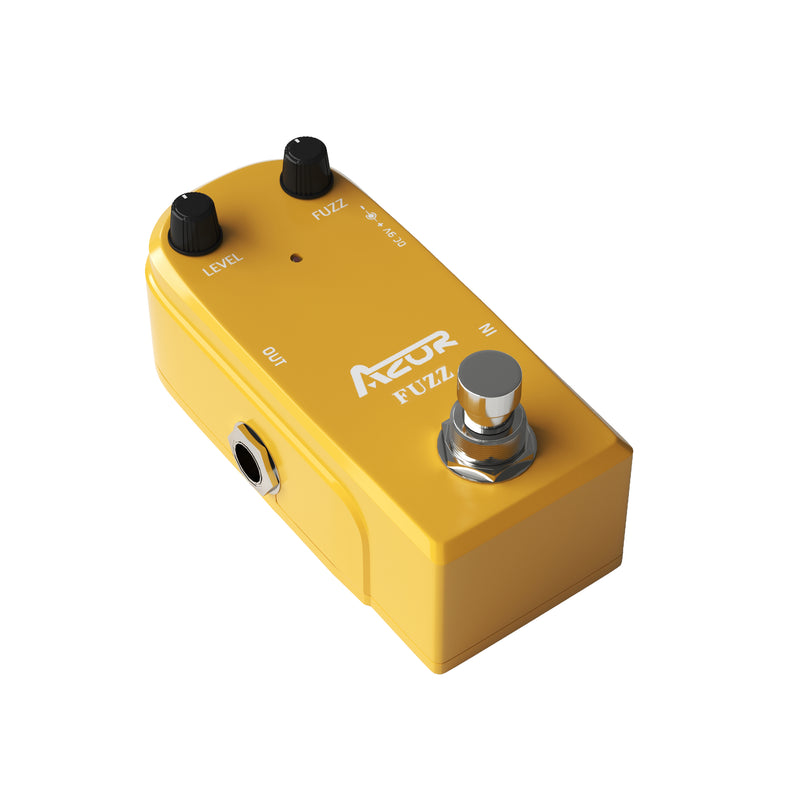 AZOR Vintage Fuzz Guitar Pedal True Bypass Mini Effect Pedal for Electric Guitar Classic Analog Fuzz Tone Compact & Durable Design Stage & Studio Use