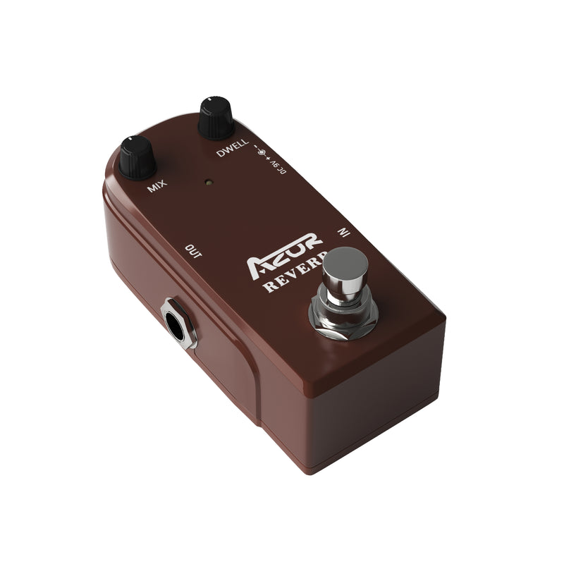 digital guitar pedal AZOR Reverb Digital Guitar Effect Pedal True Bypass Aluminium-alloy case