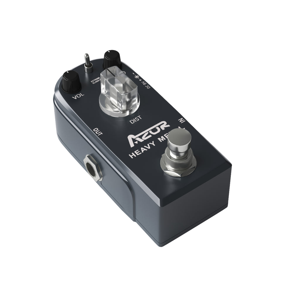 AZOR Heavy Metal Distortion Guitar Effects Pedal 3 Modes Controls with True Bypass Aluminium-alloy AP-321