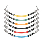 AZOR Guitar Patch Cable 6 Inch 15cm, Noise-Free Guitar Effect Pedal Cables Cord 6 Packs 1/4