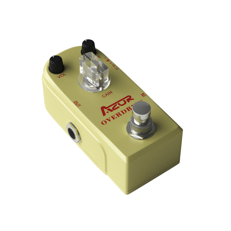 vintage overdrive pedal AZOR Vintage Overdrive Guitar Effect Pedal Classical Electronic Pedal with True bypass Aluminum Alloy Golden AP-320