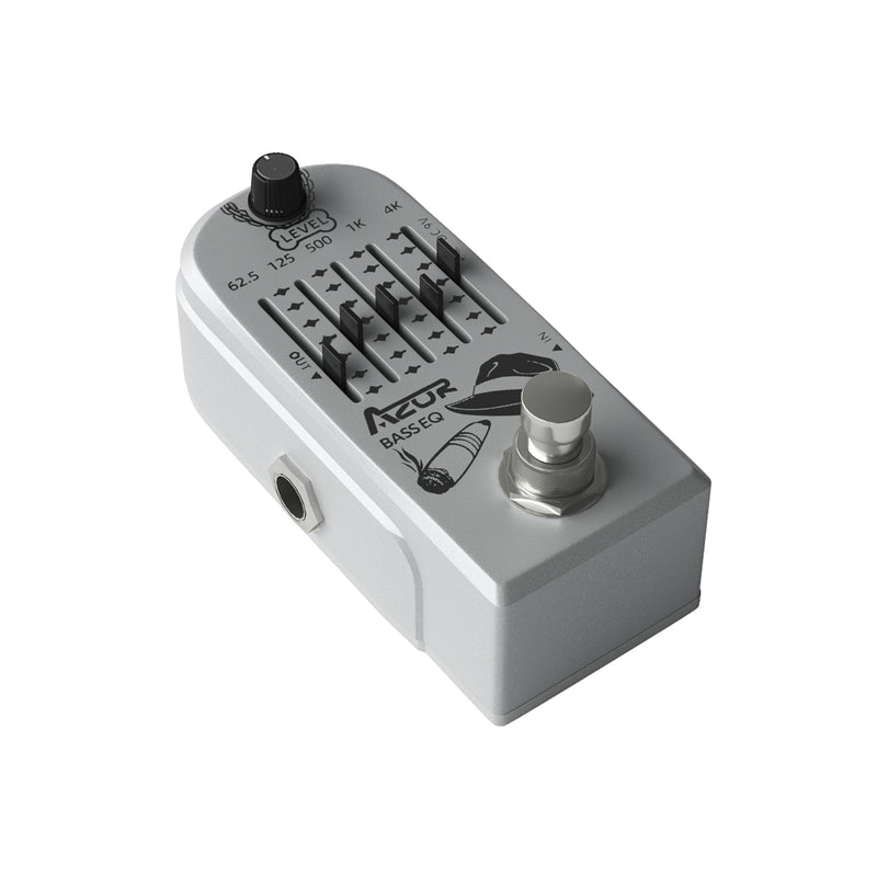 AZOR Bass EQ Guitar Effects Pedal Guitar 5 Band Equalizer Pedals Distortions with True Bypass Aluminium-Alloy AP-323
