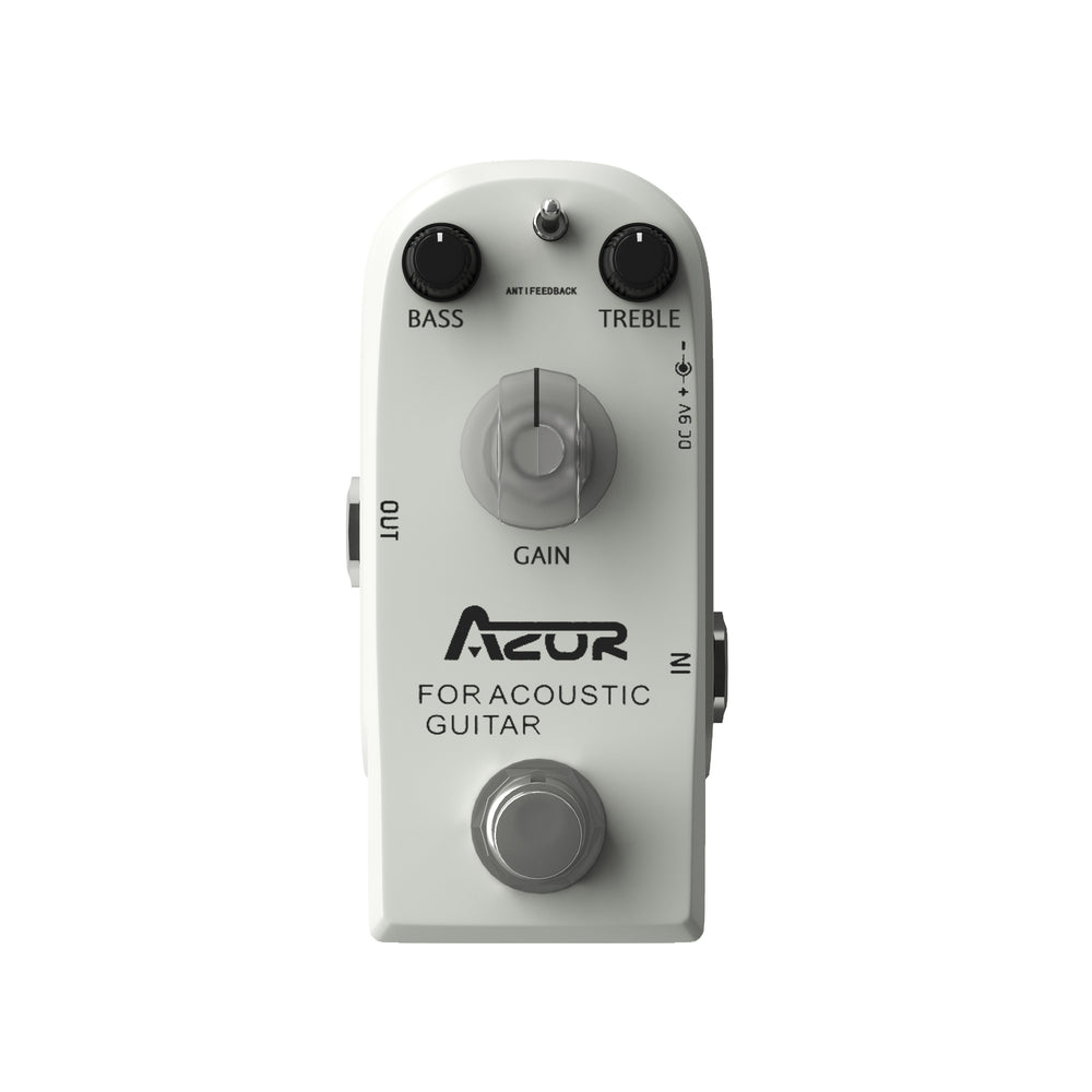 boost pedal for acoustic guitar AZOR Acoustic Guitar Effect Pedal with True Bypass for Acoustic Guitar Super Mini White AP318 …