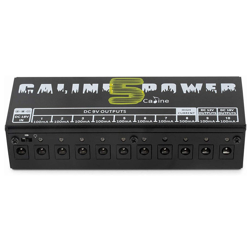 12v guitar pedals Caline CP-05 Guitar Pedal Board Power Supply 10 Output 9V 12V 18V Effect Pedals with Short Circuit/Overcurrent Protection