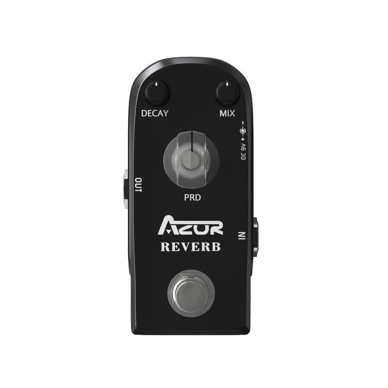 plate reverb pedal AZOR AP312 Digital Reverb Guitar Effect Pedal Plate Reverb Hall and Church,Space Guitar Effect with True Bypass Aluminum Alloy