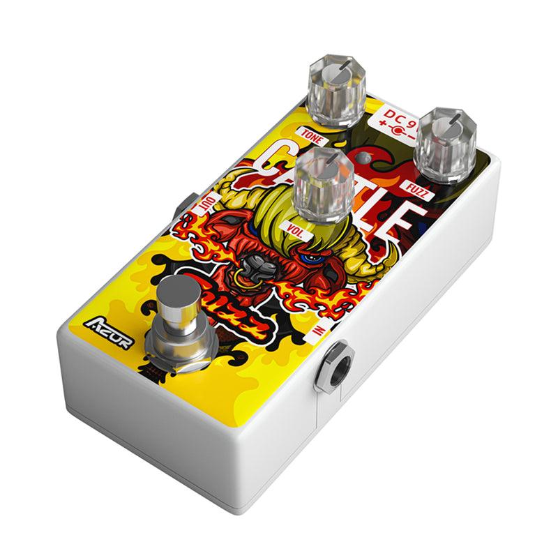 AZOR Fuzz Pedal Cattle Stylish Fuzz Guitar Effect Pedal Classic Mini Pedal for Electric Guitar True Bypass AP501
