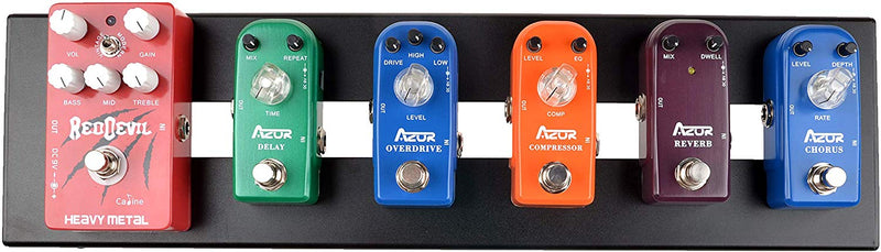 guitar pedals 101 AZOR Guitar Pedal Board Case AB-101 Aluminium Pedalboard 18.9'' x 4.9'' x 1.1'' with Bag