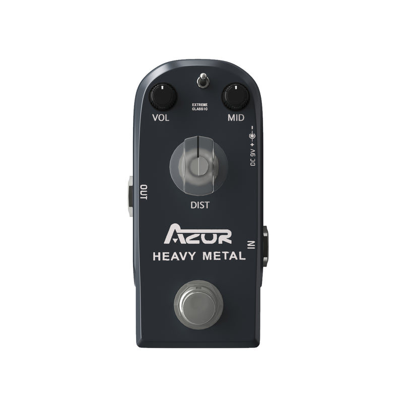 heavy metal distortion pedal AZOR Heavy Metal Distortion Guitar Effects Pedal 3 Modes Controls with True Bypass Aluminium-alloy AP-321