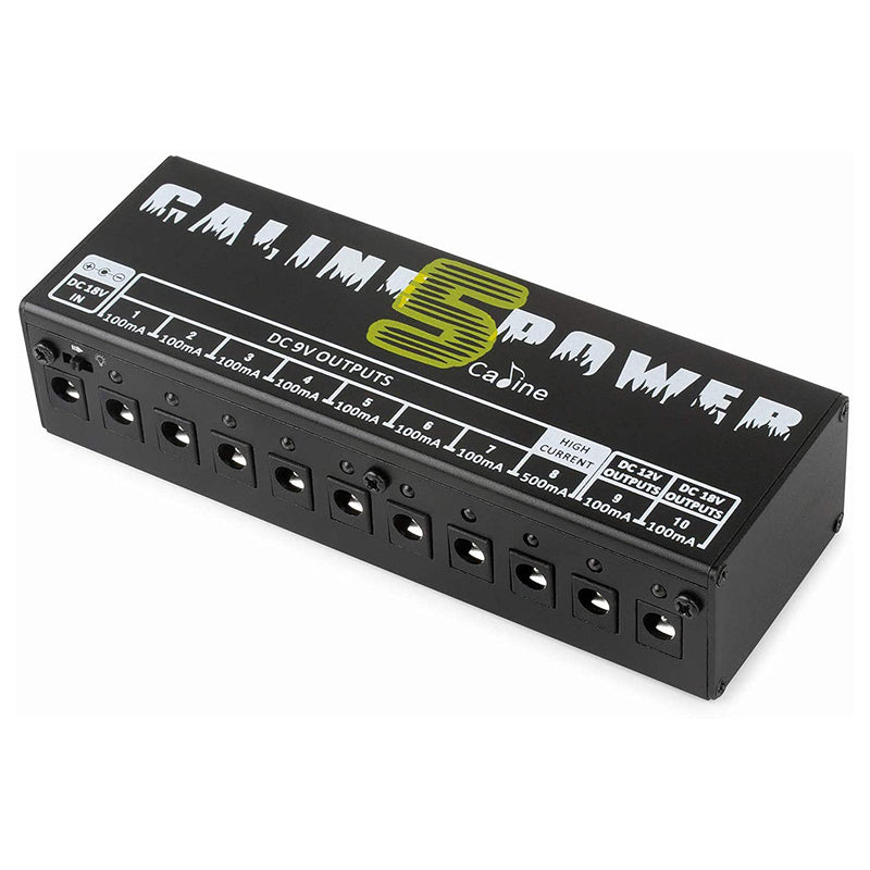 12v guitar pedals Caline CP-05 Guitar Pedal Board Power Supply 10 Output 9V 12V 18V Effect Pedals with Short Circuit/Overcurrent Protection