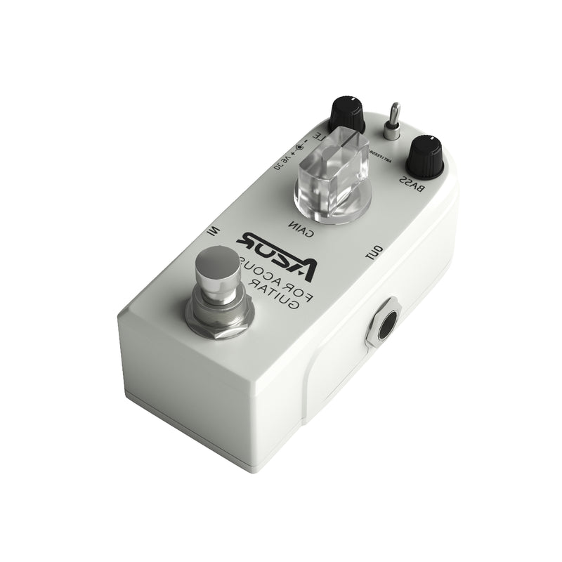 AZOR Acoustic Guitar Effect Pedal with True Bypass for Acoustic Guitar Super Mini White AP318 …