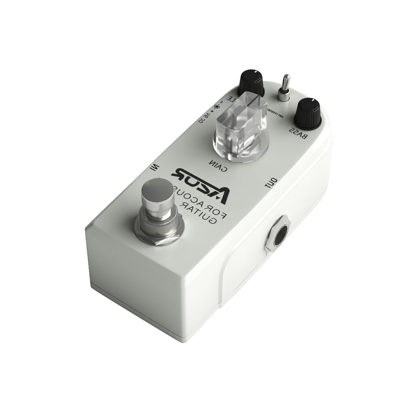 distortion pedal for acoustic guitar AZOR Acoustic Guitar Effect Pedal with True Bypass for Acoustic Guitar Super Mini White AP318 …