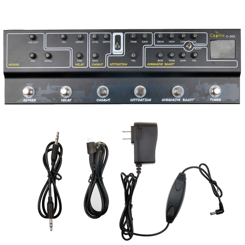 caline c300 multi effects pedal Caline C300 Multi Effect Pedal Built-in Pedal Tuner Guitar Accessories