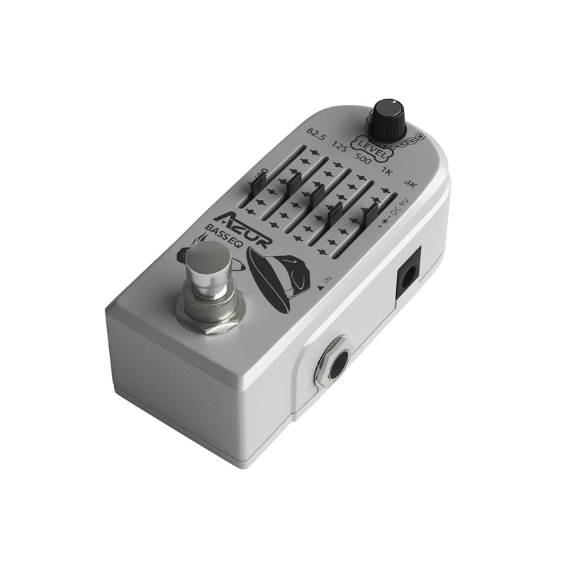 bass eq pedal AZOR Bass EQ Guitar Effects Pedal Guitar 5 Band Equalizer Pedals Distortions with True Bypass Aluminium-Alloy AP-323