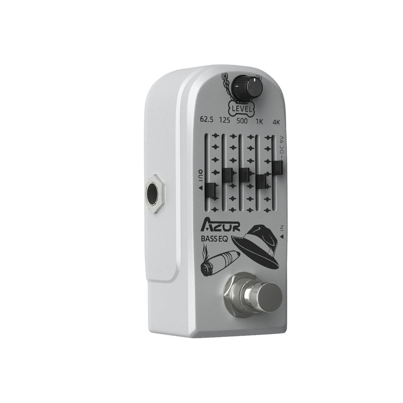 AZOR Bass EQ Guitar Effects Pedal Guitar 5 Band Equalizer Pedals Distortions with True Bypass Aluminium-Alloy AP-323