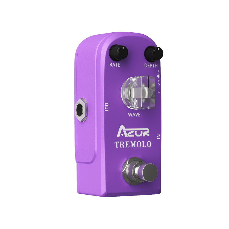 AZOR Mini Pedal Tremolo Classic Guitar Effect Pedal Super Mini AP-317
