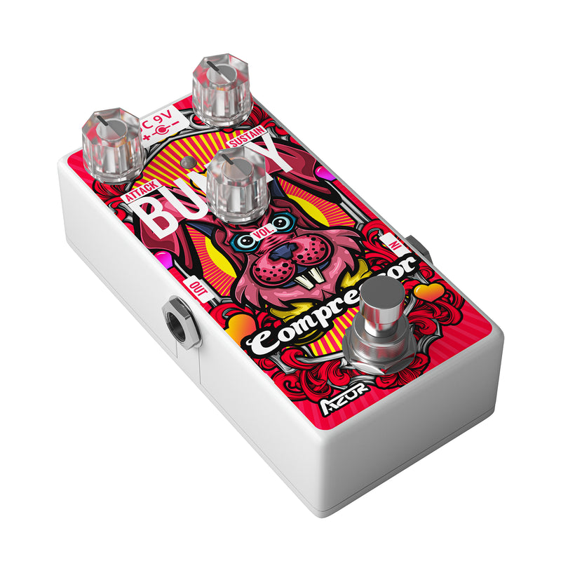 airtrash pedal AZOR Compressor Pedal Bunny Low Noise Compressor Guitar Effect Pedal for Electric Guitar & Bass True Bypass AP510