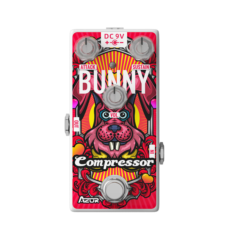 asas pedal AZOR Compressor Pedal Bunny Low Noise Compressor Guitar Effect Pedal for Electric Guitar & Bass True Bypass AP510