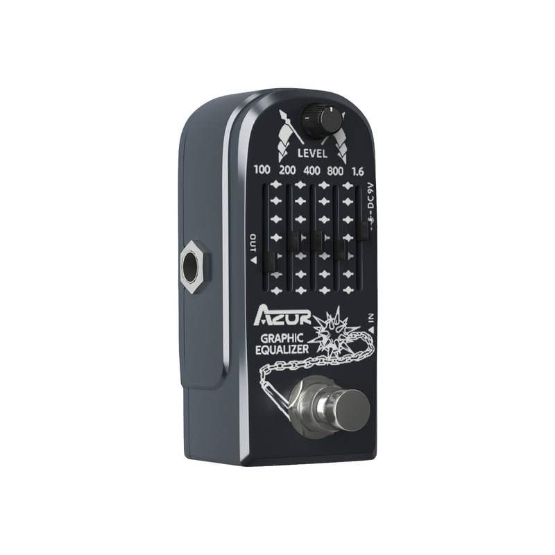gitarre equalizer pedal AZOR Guitar Pedal 5 Band Graphic EQ Effects Pedal Graphic Guitar Equalizer Distortions Effect Metal Pedal with True Bypass AP-322