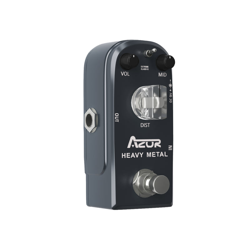 guitar metal distortion pedal AZOR Heavy Metal Distortion Guitar Effects Pedal 3 Modes Controls with True Bypass Aluminium-alloy AP-321