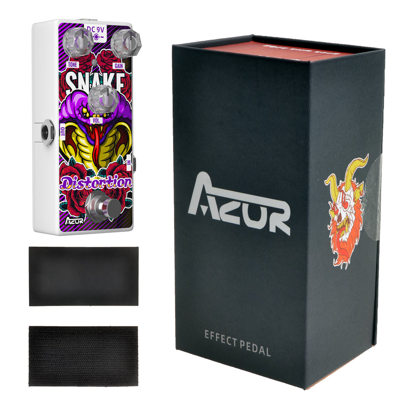 azor distortion pedal AZOR Distortion Guitar Effect Pedal Snake Variant Distortion Mini Pedal for Electric Guitar True Bypass AP506