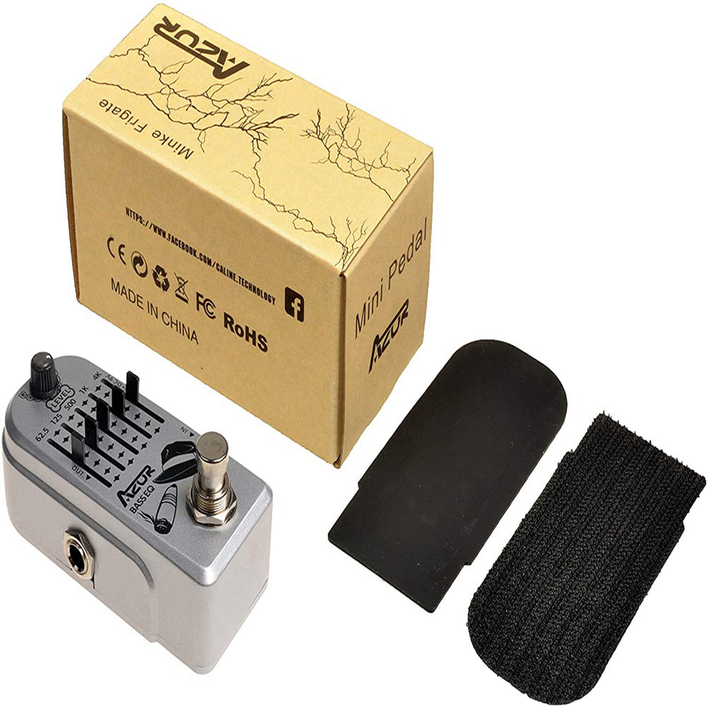 AZOR Bass EQ Guitar Effects Pedal Guitar 5 Band Equalizer Pedals Distortions with True Bypass Aluminium-Alloy AP-323