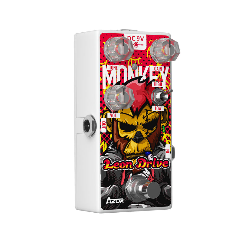 AZOR Leon Dirve Guitar Effect Pedal Monkey Overdrive Tube Amp Mini Pedal for Electric Guitar Bass True Bypass AP503