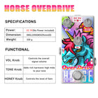 AZOR Overdrive Guitar Effect Pedal Horse Dirty Overdrive Mini Pedal for Electric Guitar True Bypass AP504