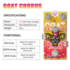AZOR Chorus Guitar Pedal Goat Digital Classic Chorus Effects Pedal for Electric Guitar and Bass AP511