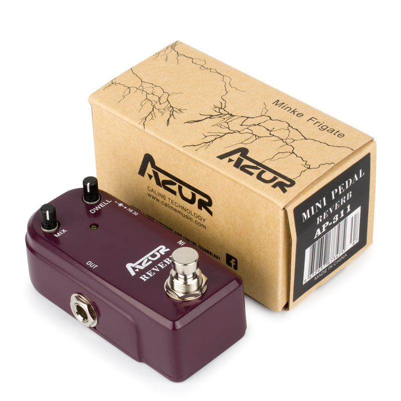 digital guitar pedal AZOR Reverb Digital Guitar Effect Pedal True Bypass Aluminium-alloy case