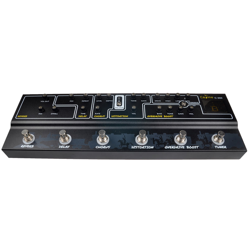 caline c300 multi effects pedal Caline C300 Multi Effect Pedal Built-in Pedal Tuner Guitar Accessories