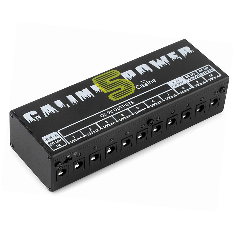 12v pedals Caline CP-05 Guitar Pedal Board Power Supply 10 Output 9V 12V 18V Effect Pedals with Short Circuit/Overcurrent Protection