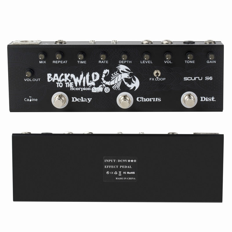 caline delay pedal Caline S6 Multi-Effects Pedal Guitar Effect Delay Chorus and Distortion Pedals